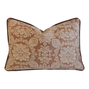 Italian Mariano Fortuny Impero Floral Botanical Feather/Down Pillow