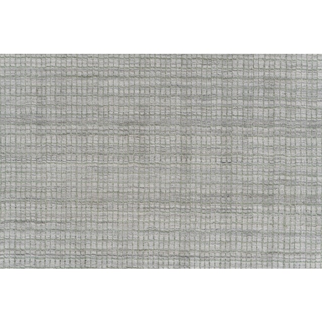 Tartan Green Indoor Outdoor Hand Loomed Polyester Rug, 8ft X 10ft For Sale - Image 10 of 10