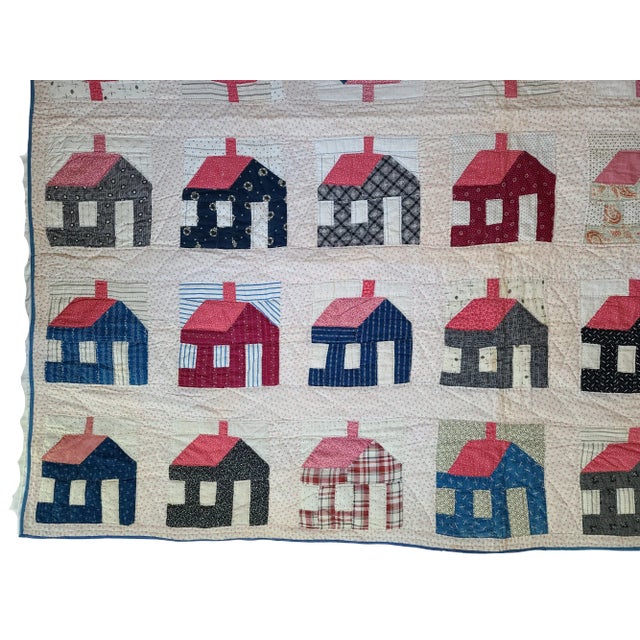 Antique 19th Century School House Quilt For Sale - Image 4 of 6