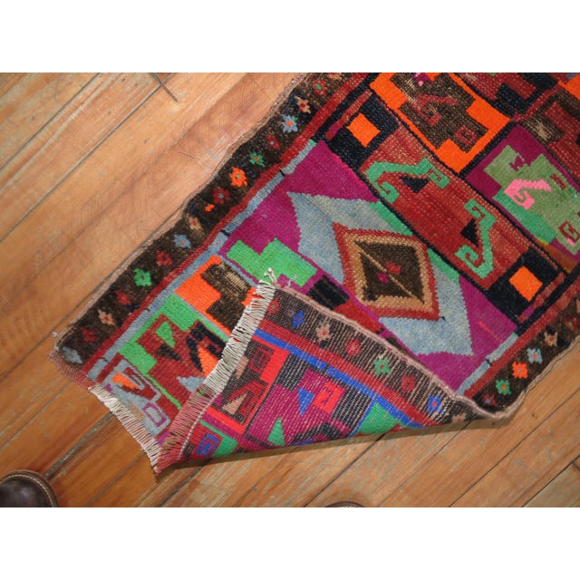 Dazzling Eclectic Turkish Anatolian Mat Size Rug, Mid-20th Century - 1'5" x 2'2" For Sale In New York - Image 6 of 6