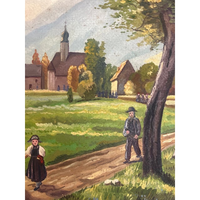 Mid 20th Century Vintage Oil on Board Signed by Artist For Sale - Image 5 of 14