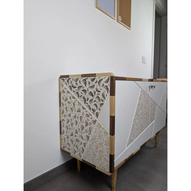 Hand-Decorated Artisan Sideboard by Roberto Maver Design For Sale - Image 4 of 9