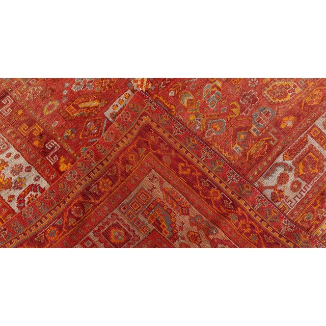 Antique Turkish Oushak Rug For Sale - Image 4 of 8