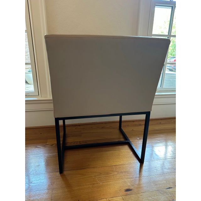 2010s Rh Emery Track Arm Leather Dining Chair For Sale - Image 5 of 10