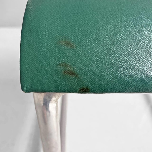 Italian Metal and Faux Leather Chairs by Maltoni Carlo Arredi Metallici, 1930s, Set of 2 For Sale - Image 12 of 18