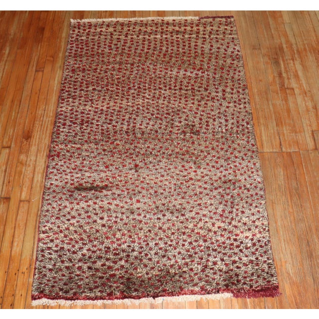 Vintage Zabihi Collection Turkish Tulu Carpet - 4'2" x 6'11" For Sale - Image 10 of 10