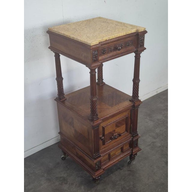 Henry II Walnut Bedside Table For Sale - Image 3 of 9
