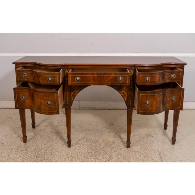 Drexel 1990s Drexel Covington Park Mahogany Federal Sideboard For Sale - Image 4 of 18