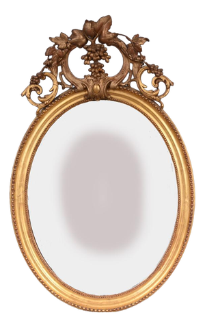 Regency Gilt Oval Mirror, 1860s