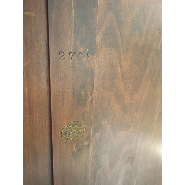 Brown 1920s Berkey & Gay Spanish Colonial Revival Walnut Display Cabinet For Sale - Image 8 of 9