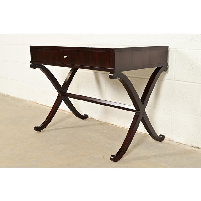 Late 20th Century Barbara Barry for Baker Furniture Modern Regency Mahogany Side Table or Nightstand For Sale - Image 5 of 15