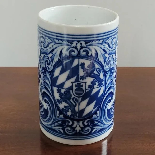 Traditional 1970s German Cobalt Blue and White Mug by Kaiser For Sale - Image 3 of 7