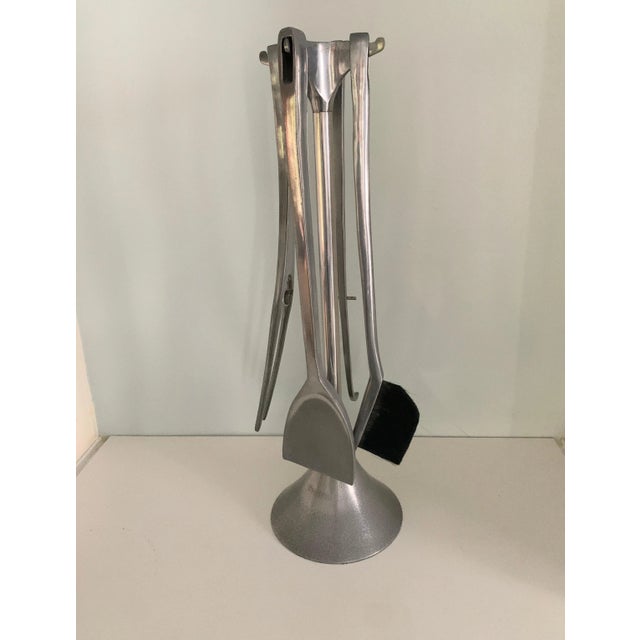 Cast Aluminum Fuego Fireplace Tools - 5 Pieces For Sale - Image 10 of 13