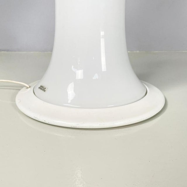 Italian Modern Opaline Glass Floor Lamp Bamboo attributed to Enrico Tronconi, 1980s For Sale - Image 15 of 18