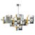 Chrome and Brass Chandelier by Gaetano Sciolari, Italy, 1970s For Sale - Image 11 of 18