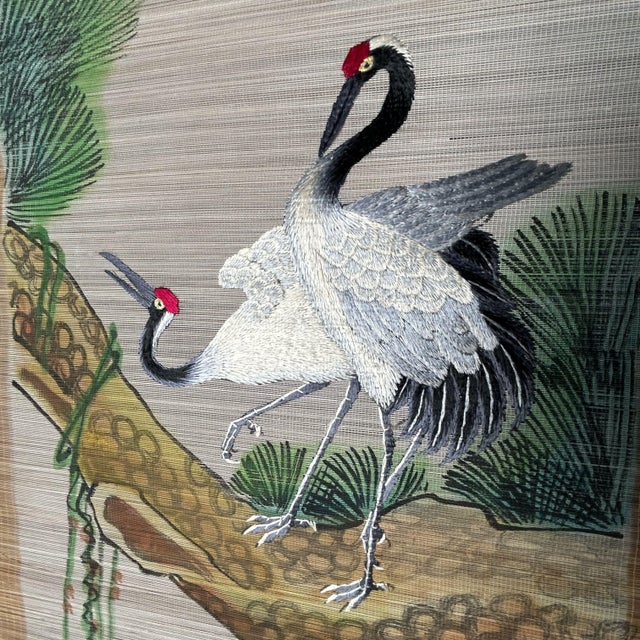 Mid-Century Modern Vintage Japanese Bamboo Scroll, 1970s For Sale - Image 3 of 10