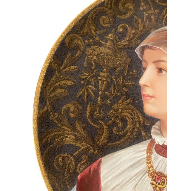 Late 19th Century Late 19th Century French B&c Montereau Portrait Charger, Signed H. Catelin. For Sale - Image 5 of 8