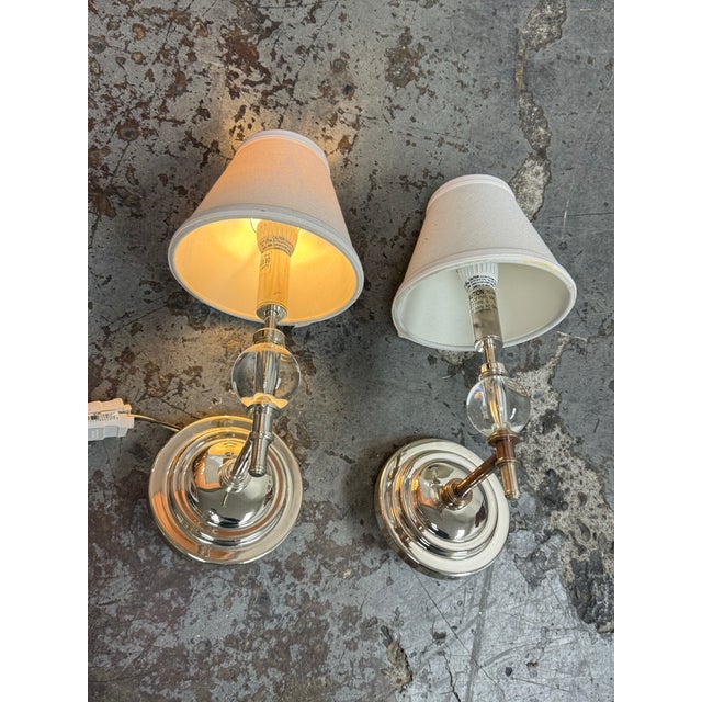 Restoration Hardware Wilshire Single Sconces, Pair For Sale - Image 9 of 12
