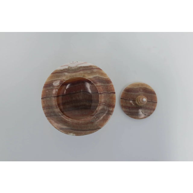 Onyx Marble Urn Form Round Box For Sale - Image 11 of 12