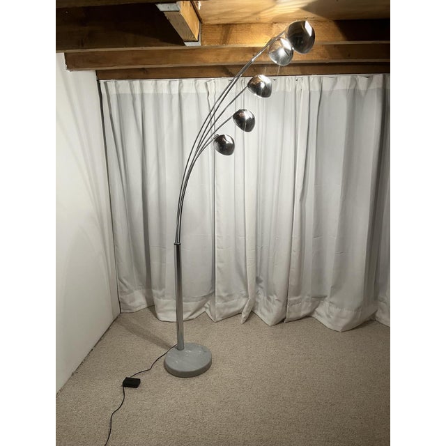 Arc Floor Lamp with Tree-Shaped Base and Five Lights, 1990s For Sale - Image 9 of 18