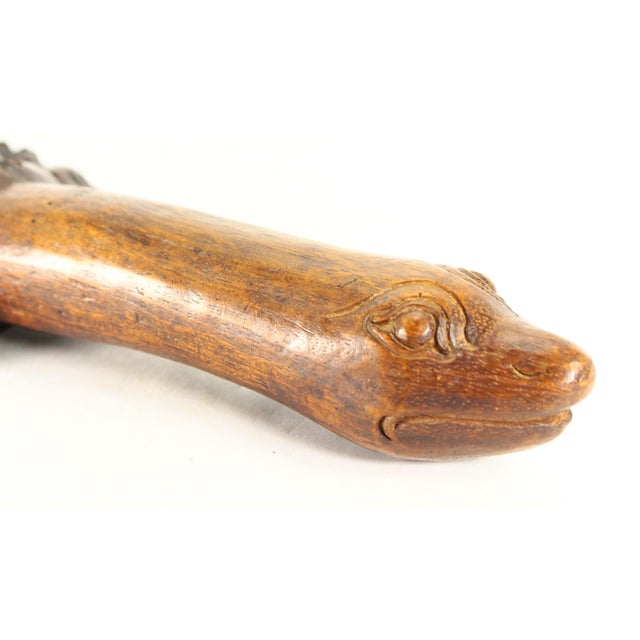 19th Century Carved Mahogany Rice Sheaf Paddle/Beater Panaptapan, Bali For Sale - Image 11 of 17