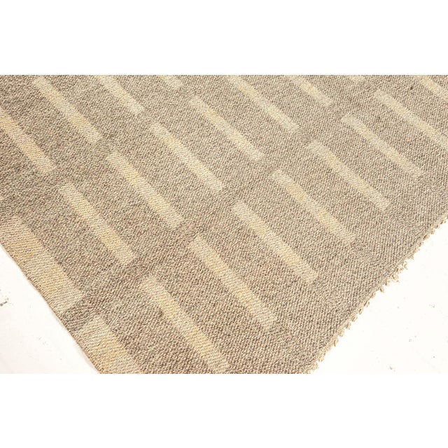 Vintage Swedish Double-Sided Flat Weave Rug Size: 9'2" × 13'2" (279 × 401 cm) Understated yet striking, this vintage...