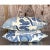 Vintage Costal Blue Floral Down Throw Pillow For Sale - Image 14 of 14