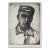 Vintage Mid 20th Century Portrait Etching of Working Man For Sale
