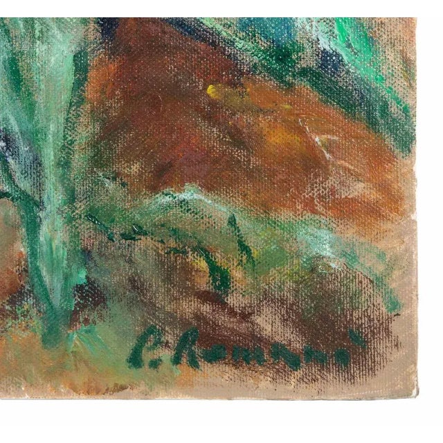 Oil on canvas realized by Pino Romanò (1934) in 1990s. Hand signed. Titled on rear. Excellent condition. This piece is...