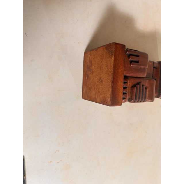 Wooden Tiki Totem Sculpture Pen Holder, 1960 For Sale - Image 4 of 7