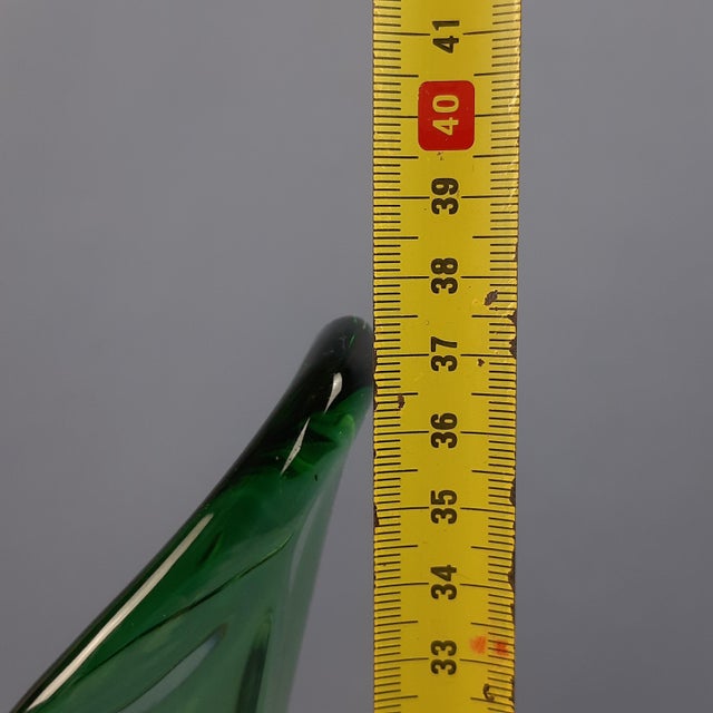 Amber Green Sommerso Murano Glass Vase by Murano for Murano, 1970s For Sale - Image 15 of 16