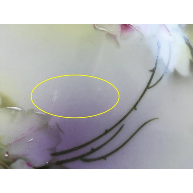 Vintage German Porcelain Oriental Lily Cookie Cake Serving Plate For Sale - Image 11 of 13