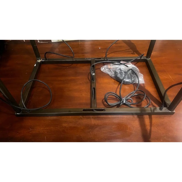 Metal Restoration Hardware Ceiling 4 Light Pendant For Sale - Image 7 of 8