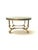 Elegant and stylish Round Mid Century French Brass coffee table with green onyx marble top and Koi Fish legs. Ornate round...
