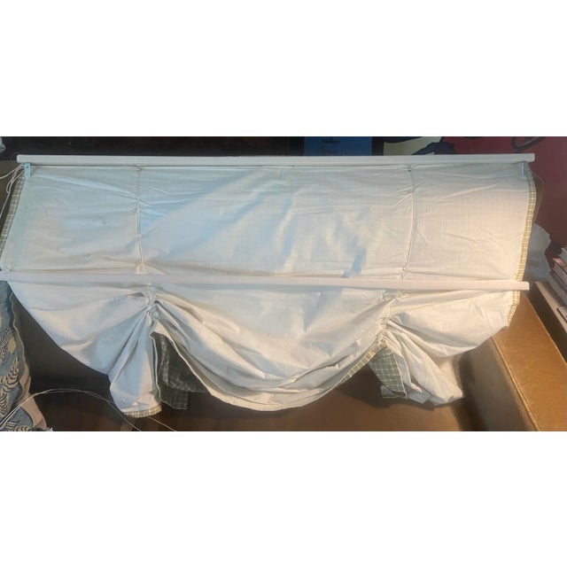 Early 21st Century American Silk Mill (Asm) Plaid Roman Balloon Shade - 25” W For Sale - Image 5 of 10