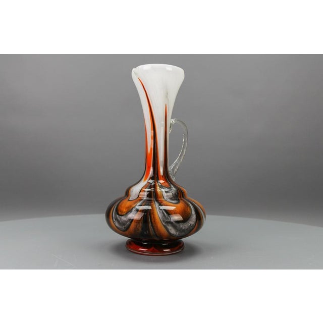 Glass Italian Opaline Florence Glass Vase by Vetreria Barbieri, 1970s For Sale - Image 7 of 14