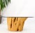 Large Pedestal Natural Blond Wood Tree Stump Base Round Glass Top Coffee Table For Sale - Image 9 of 13
