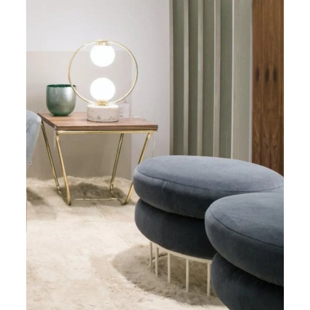 Metal Mary Stool Brass Base by Mambo Unlimited Ideas For Sale - Image 7 of 8