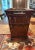 Dark split reed rectangular basket in very good condition suitable for multiple purposes.