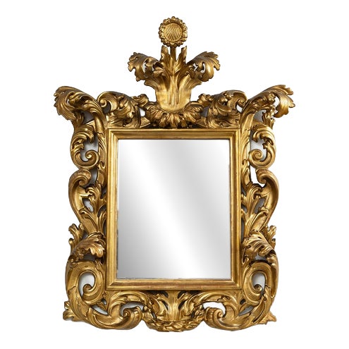 Antique Gilded Florentine Mirror, 19th Century For Sale