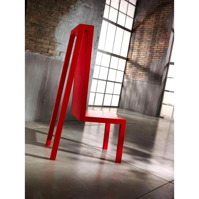 Contemporary Red Chair by Francesco Profili For Sale - Image 3 of 8