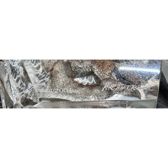 Kitty Cantrell “Devotion” Limited Edition Lucite & Pewter Wolf Sculpture With Lighted Base For Sale - Image 17 of 17