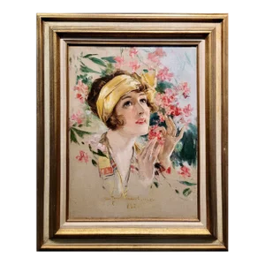 Howard Chandler Christy-1925 Portrait of Actress Dorothy Knapp-Oil Painting