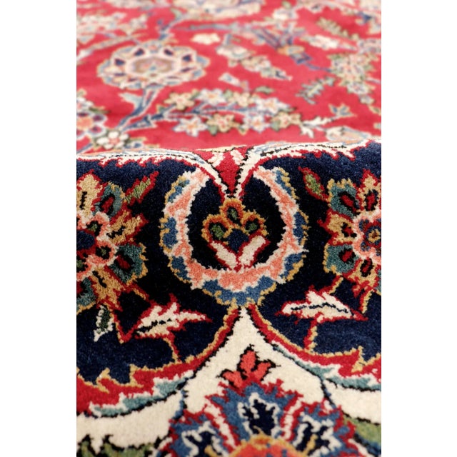Pasargad Home Antique Kashan Wool Area Rug-10' 5" X 14' 0" , Red For Sale - Image 4 of 7