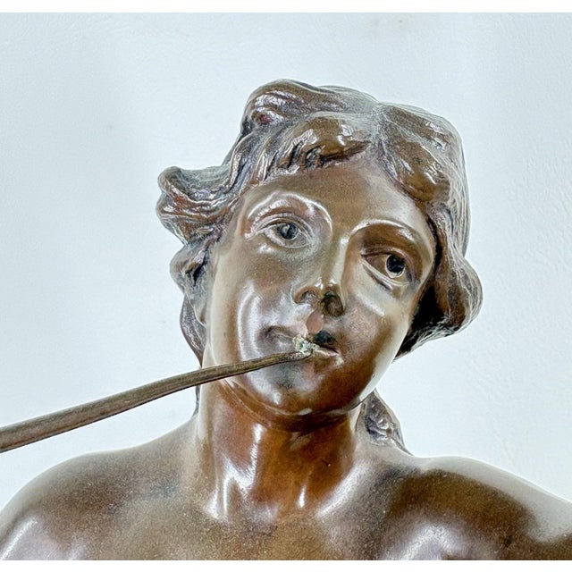 Early 20th Century "Musique" (Music) - An Elegant Art Nouveau Bronze by Marcel Debut For Sale In Portland, OR - Image 6 of 13