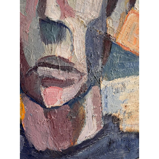 1966 Abstract Swedish Modern Portrait Painting by Thomas Ekvall For Sale - Image 4 of 12