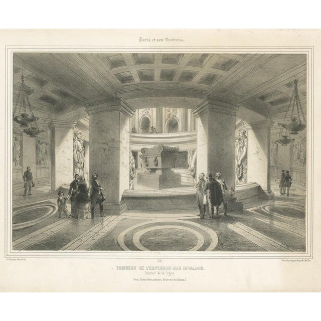 A. Provost, Tomb of Napoleon, Les Invalides, Paris, 1861, Lithograph For Sale - Image 9 of 9