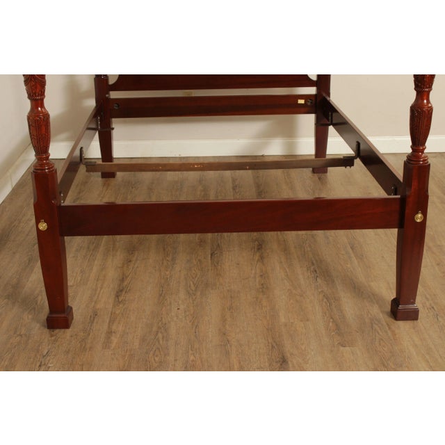Councill Craftsmen Traditional Mahogany Queen Poster Bed For Sale - Image 11 of 12