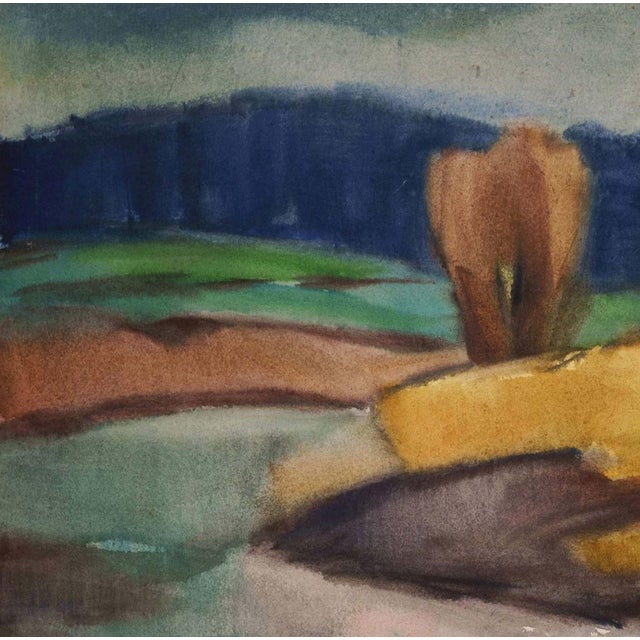 Fritz Kohlstädt, An der Hunte bei Oldenburg, 1990, Watercolor For Sale - Image 3 of 6