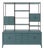 Redford House Fiona & Emerson Two-Piece Cabinet in Robin’s Egg Blue For Sale